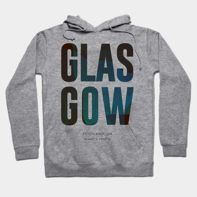 Glasgow City typography Hoodie by StudioGrafiikka